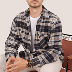 Mason Oversize Flannel Shirt // Brown + Navy (S)