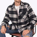 Jason Oversize Flannel Shirt // Black + White (XL)