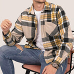 Jayson Oversize Flannel Shirt // Yellow + Black (M)