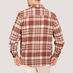 Carl Oversize Flannel Shirt // Tile + White (2XL)