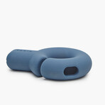 Inside Bundle // Dog Bed + 2 Navy Falcon Toys // Mineral Gray + Navy (XS/S)