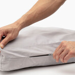 Inside Bundle // Dog Bed + 2 Navy Falcon Toys // Mineral Gray + Navy (XS/S)