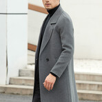 Longline Wool Coat // Gray (3XL)