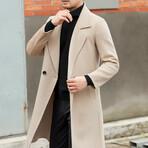 Longline Wool Coat // Beige (L)