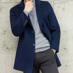 Damon 100% Wool Coats & Jackets // Navy (2XL)