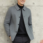 Wool Shirt Jacket // Gray (2XL)