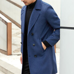 Longline Wool Blazer // Blue (2XL)
