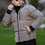 Anthony Waterproof + Windproof Puffer Jacket // Gray (Small)