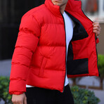 Brandon Waterproof + Windproof Puffer Jacket // Red (Small)