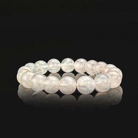 Genuine Clear Quartz Stretch Bracelet // 10mm