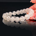 Genuine Clear Quartz Stretch Bracelet // 10mm