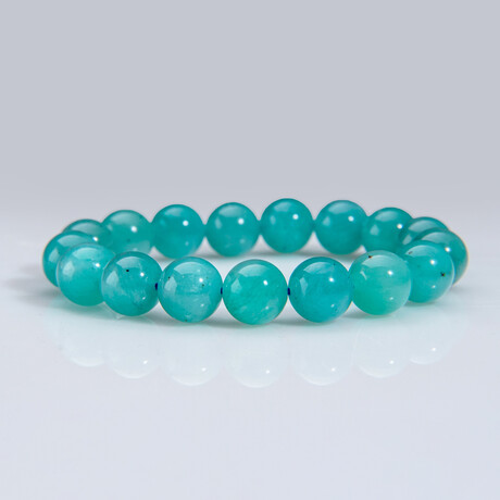 Genuine Gem Amazonite Stretch Bracelet // 12mm