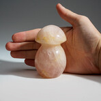 Genuine Polished Rose Quartz Reiki Crystal Mushroom