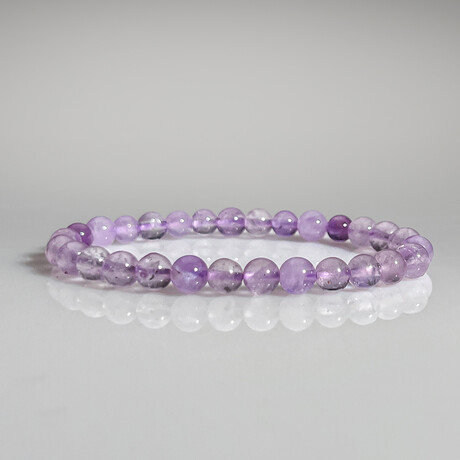 Genuine Lilac Amethyst Stretch Bracelet // 6mm