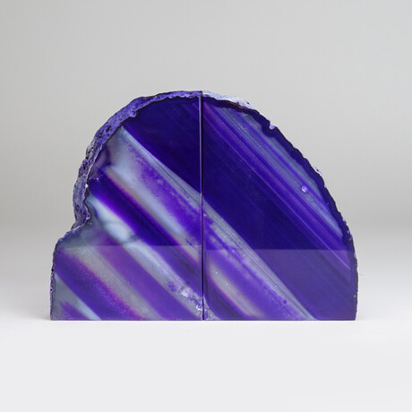 Genuine Purple Agate Bookends