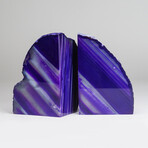 Genuine Purple Agate Bookends