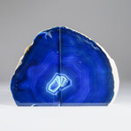 Genuine Blue Banded Agate Bookends