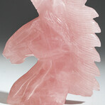 Genuine Polished Rose Quartz Unicorn Carving