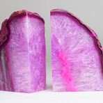 Genuine Pink Banded Agate Bookends