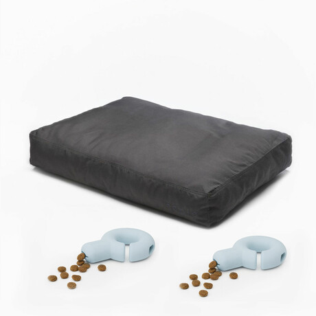 Inside Bundle // Dog Bed + 2 Navy Falcon Toys // Dark Shadow + Light Blue + Navy (XS/S)