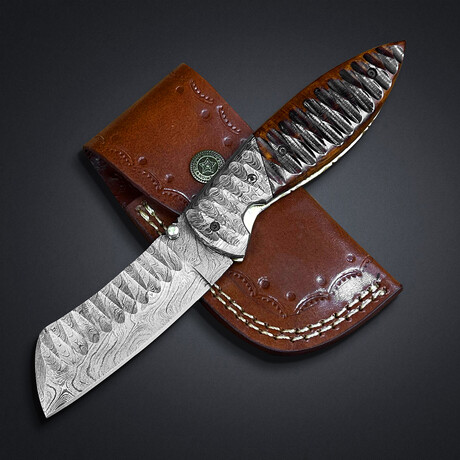 Damascus Forged Folding Knife // 2011