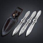 Lot Of 3 // Damascus Throwing knives // 2019