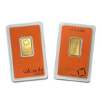 10 gram Gold Bar - Valcambi Design // Deluxe Collector's Pouch