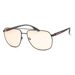 Men's Linea Rossa PS55VS-DG001S Sunglasses // Black Rubber + Orange Photocromic