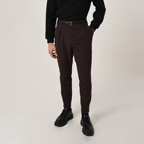 Trace Trousers // Plaid Brown (33WX33L)