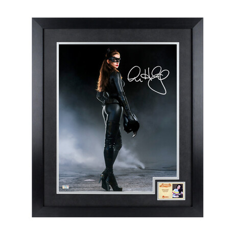 Anne Hathaway // The Dark Knight Rises // Autographed + Framed Catwoman Photo