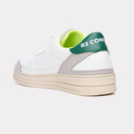 Ultra Zero Waste Unisex Shoe // Off-White + Gray + Green (EU Size 35)