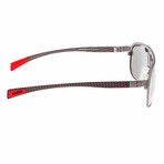 Apollo Polarized Sunglasses // Gunmetal Frame + Silver Lens