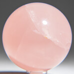Genuine Polished Rose Quartz Sphere with Acrylic Display Stand // 100-120g