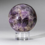 Genuine Polished Chevron Amethyst Sphere with Acrylic Display Stand // 550-650g
