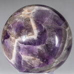 Genuine Polished Chevron Amethyst Sphere with Acrylic Display Stand // 300-400g