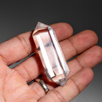 Genuine Polished Clear Quartz (Double Terminated) Point with Black Velvet Pouch // 35g
