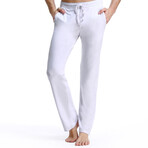 Lounge Pants Slim Fit // White (3XL)