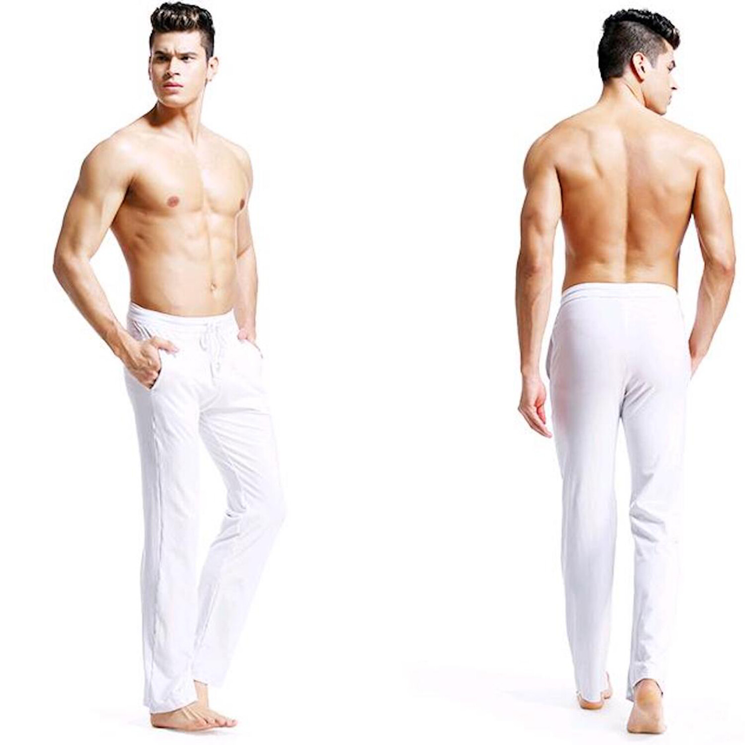 Straight Leg Sweatpants // White (L) - Amedeo Exclusive - Touch of Modern