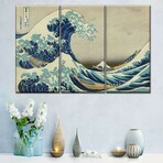 The Great Wave Off Kanagawa // Katsushika Hokusai (32"H x 50.5"W x 0.75"D)