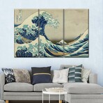 The Great Wave Off Kanagawa // Katsushika Hokusai (32"H x 50.5"W x 0.75"D)