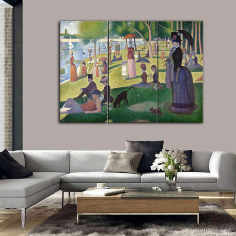 A Sunday Afternoon on the Island of La Grande Jatte // Georges Seurat (32"H x 50.5"W x 0.75"D)