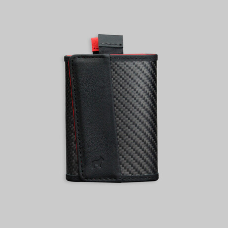 Carbon Speed Wallet Mini // Black + Red