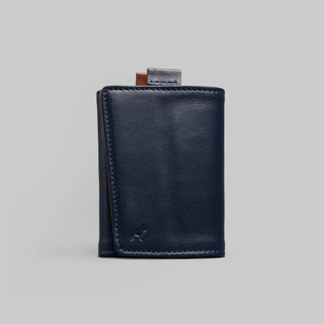 Leather Speed Wallet Mini // Ultra Navy