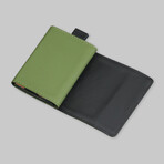 Leather Speed Wallet Mini // Green + Black // Special Edition