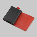Leather Speed Wallet Mini // Black + Red // Special Edition