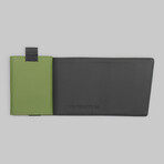 Leather Speed Wallet Mini // Green + Black // Special Edition