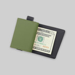 Leather Speed Wallet Mini // Green + Black // Special Edition