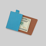 Leather Speed Wallet Mini // Turquoise