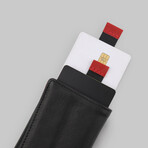 Leather Speed Wallet Mini // Black + Red // Special Edition