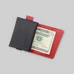 Leather Speed Wallet Mini // Black + Red // Special Edition